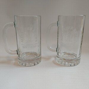 Alexander Keiths Beer Mugs 210th Birthday Set of 2